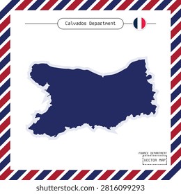 Accurate vector map of Calvados Department with Normandy highlights. Excellent for tourism, education, GIS projects, historical content and travel design.