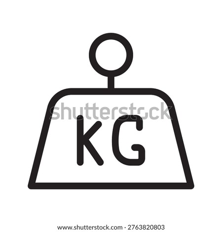 Accurate weight icon modern mass measurement, balance scale and fitness or load concept visual