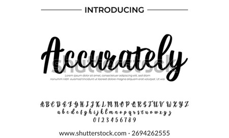 Accurately - Elegant Script Font for Smooth Handwritten Design and Creative Typography