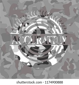 Accurately on grey camouflage pattern