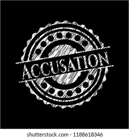 Accusation chalkboard emblem