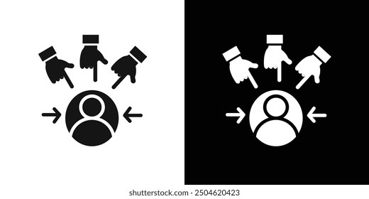 Vorwurf schuldig Symbol Symbol Zeichen in ausgefülltem Stil