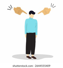 Accusation Illustration of someone being blamed. concept of victim of bullying