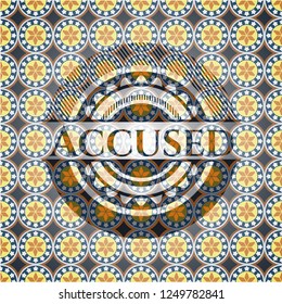 Accused arabesque emblem. arabic decoration.