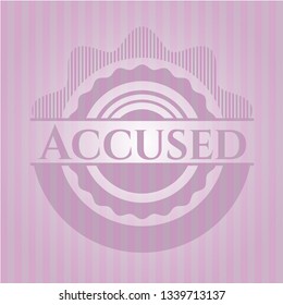 Accused pink emblem. Retro