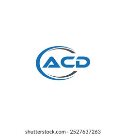 ACD modern font logo design element for download.