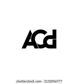 acd typography letter monogram logo design