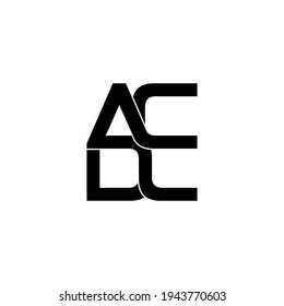acdc letter original monogram logo design