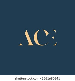 ACE abstract letter logo design. This logo is designed by three abstract letters.