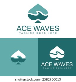 ace bet waves logo design