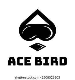 ace bird minimalist logo design
