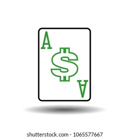 Ace of bucks vector illustration