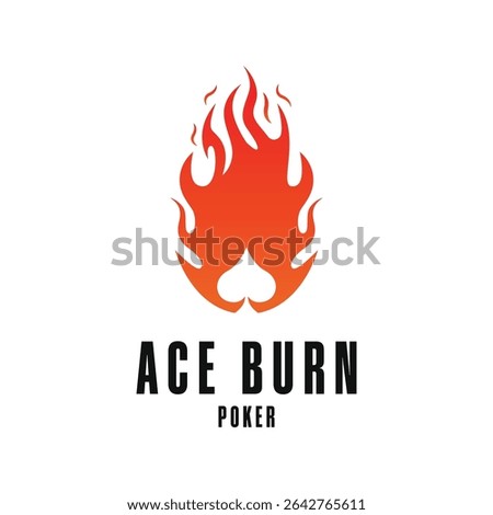 ace burn poker logo design concept idea