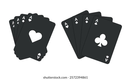 ace card black card stacked vector design illustration