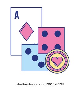ace card dices chip poker casino game