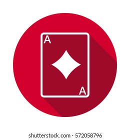 Ace card flat icon