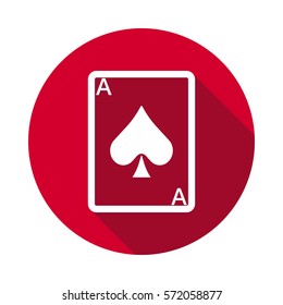 Ace card flat icon