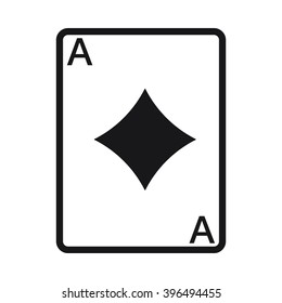 Ace card icon on the white background