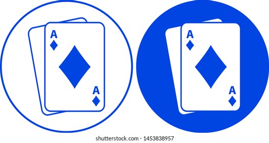 Ace card icon. Vector illustration