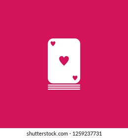 ace card icon vector. ace card sign on pink background. ace card icon for web and app