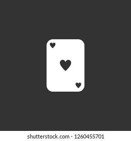 ace card icon vector. ace card sign on black background. ace card icon for web and app