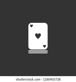 ace card icon vector. ace card sign on black background. ace card icon for web and app