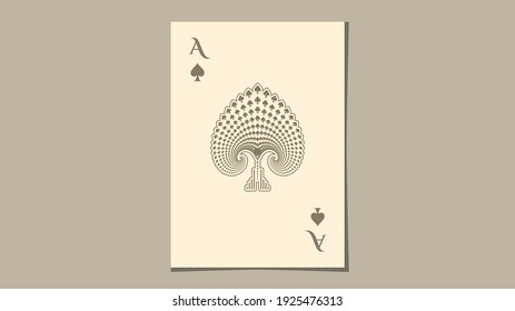 Ace Card Spade Shape Vector Design