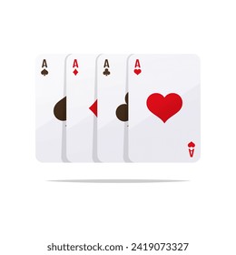 Ace card suit icon vector isolated on white background.