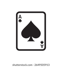 Ace card suit icon vector isolated on white background
