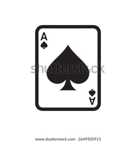 Ace card suit icon vector isolated on white background