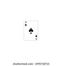 Ace card symbol vector icon logo illustrattion design 
