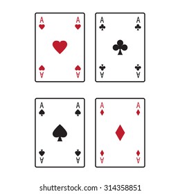 Ace card vector set