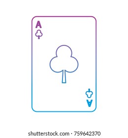 ace of clover or clubs french playing cards related icon image 