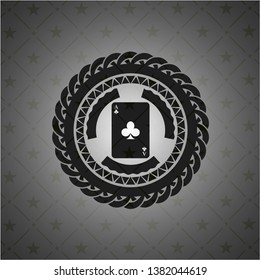 ace of clover icon inside black badge