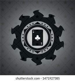 ace of clover icon inside dark badge