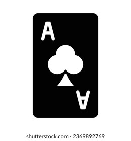 Ace Of Clover Vector Glyph Icon For Personal And Commercial Use.
