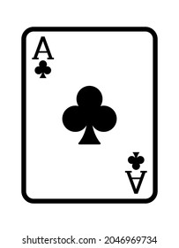 ace of clubs card icon