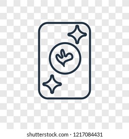 Ace of clubs concept vector linear icon isolated on transparent background, Ace of clubs concept transparency concept in outline style