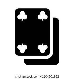 Ace Of Clubs icon isolated sign symbol vector illustration - high quality black style vector icons
