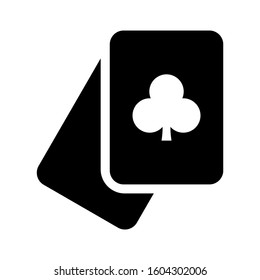 Ace Of Clubs icon isolated sign symbol vector illustration - high quality black style vector icons
