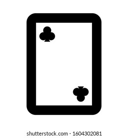 Ace Of Clubs icon isolated sign symbol vector illustration - high quality black style vector icons

