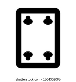 Ace Of Clubs icon isolated sign symbol vector illustration - high quality black style vector icons
