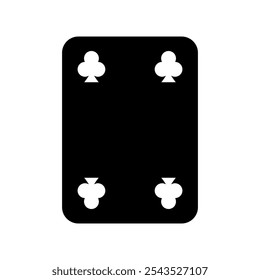 Ace Of Clubs Icon Vector Symbol Design Illustration