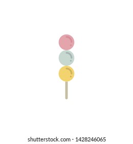 Ace cream cone in flat style isolated on a white background
