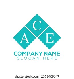 ACE creative initials letter logo concept or design on a WHITE background