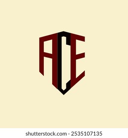 Logotipo da letra criativa minimalista da ACE. ACE vetor exclusivo iniciais alfabeto letra logotipo design
