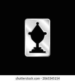 Ace of Cups, silbernes metallisches Symbol