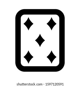 ace of diamonds icon isolated sign symbol vector illustration - high quality black style vector icons
