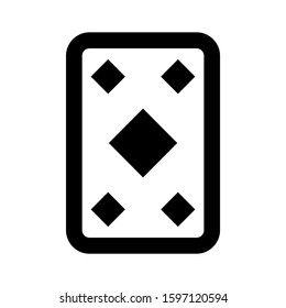 ace of diamonds icon isolated sign symbol vector illustration - high quality black style vector icons
