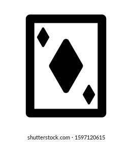 ace of diamonds icon isolated sign symbol vector illustration - high quality black style vector icons
